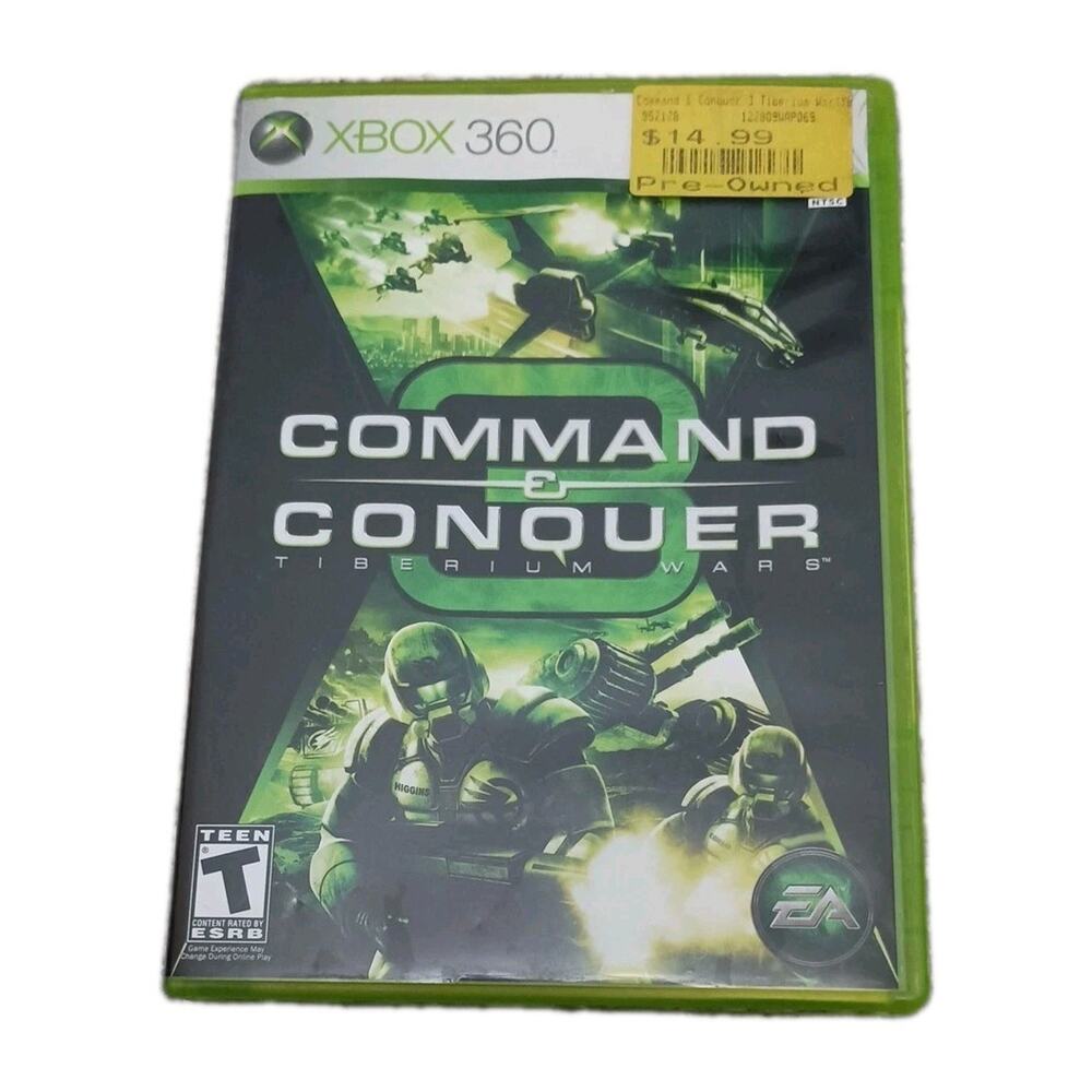 Command & Conquer 3: Tiberium Wars (Microsoft Xbox 360, 2007) With Manual Tested